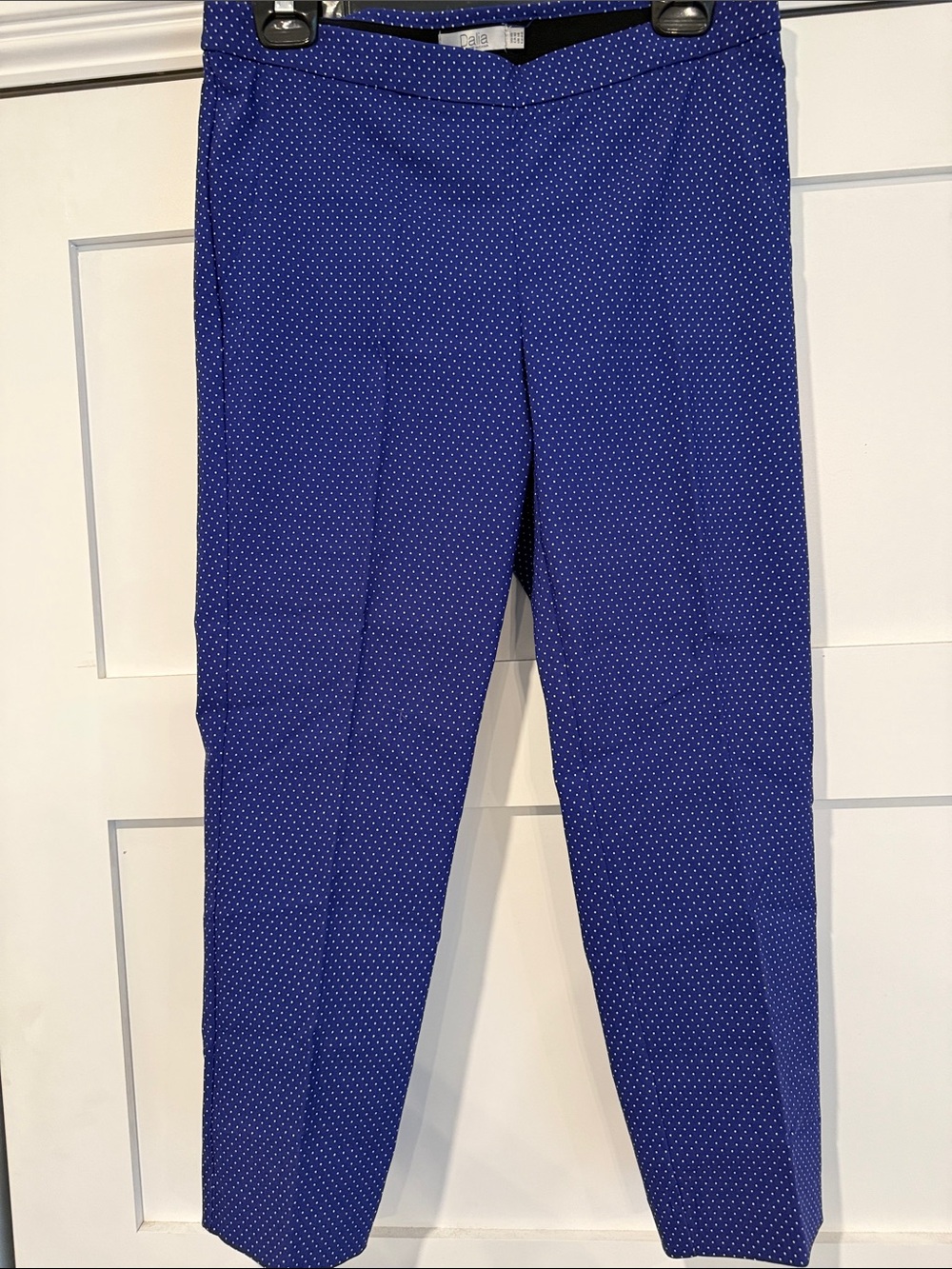 Dalia Blue Polka Dot Ankle Pants